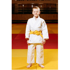 Біле дитяче кімоно для хлопчиків, дзюдо, TM BUDOGI серія BEGINNER, щільність 350 гр/м.кв.