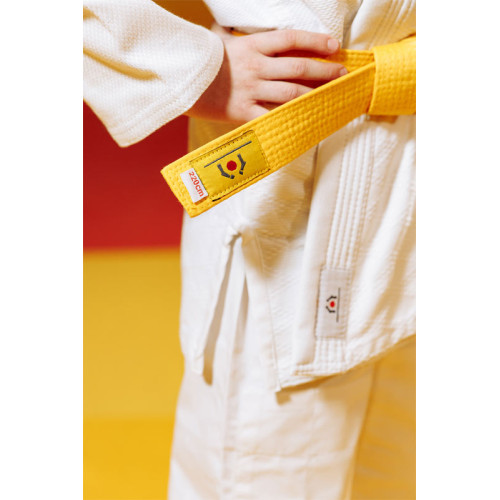 Біле дитяче кімоно для хлопчиків, дзюдо, TM BUDOGI серія BEGINNER, щільність 350 гр/м.кв.