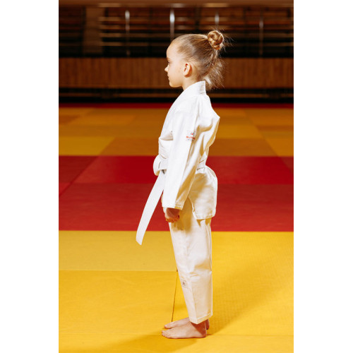 Біле дитяче кімоно для дівчаток, дзюдо, TM BUDOGI серія BEGINNER,  щільність 350 гр/м.кв.