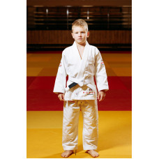 Біле дитяче кімоно для хлопчиків, джиу-джитсу, TM BUDOGI,  щільність 350 гр/м.кв.