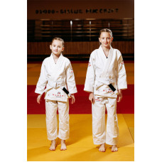 Біле дитяче кімоно для дівчаток, джиу-джитсу, TM BUDOGI, щільність 350 гр/м.кв.