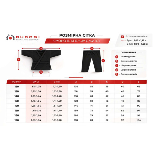 Біле дитяче кімоно для дівчаток, джиу-джитсу, TM BUDOGI, щільність 350 гр/м.кв.