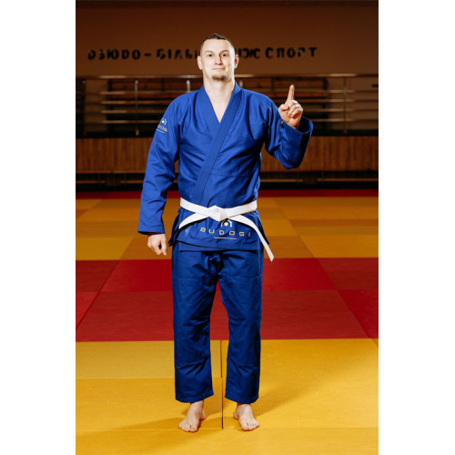 Синє кімоно для хлопців/чоловіків, джиу-джитсу, TM BUDOGI, щільність 450 гр/м.кв.