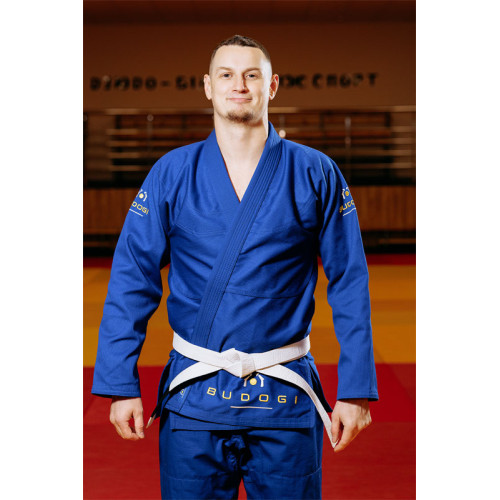 Синє кімоно для хлопців/чоловіків, джиу-джитсу, TM BUDOGI, щільність 450 гр/м.кв.