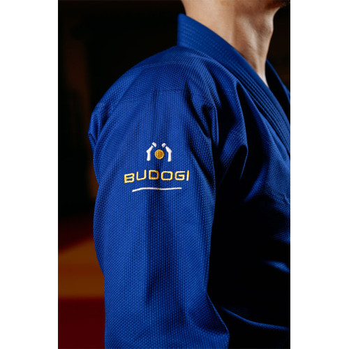 Синє кімоно для хлопців/чоловіків, джиу-джитсу, TM BUDOGI, щільність 450 гр/м.кв.