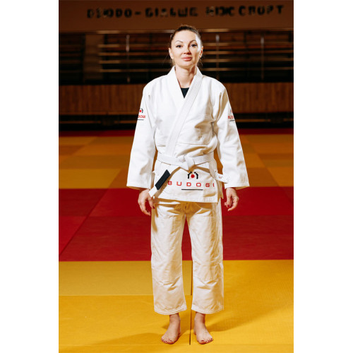 Біле кімоно для дівчат/жінок, джиу-джитсу, TM BUDOGI, щільність 450 гр/м.кв.