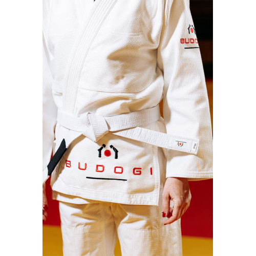 Біле кімоно для дівчат/жінок, джиу-джитсу, TM BUDOGI, щільність 450 гр/м.кв.