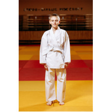 Біле дитяче кімоно для хлопчиків, карате, TM BUDOGI, щільність 240 гр/м.кв.